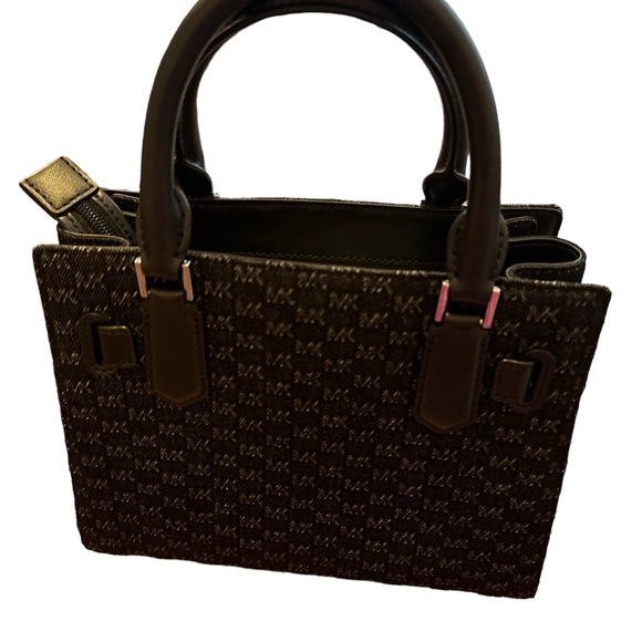 Michael Kors Hamilton Satchel Bag in Black Texture 3 D print - Picture 3 of 8